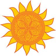 Stylized sun vector N6