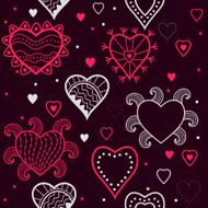 hearts seamless pattern romantic background N3