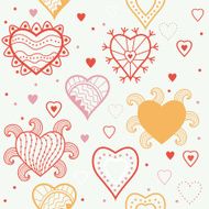 hearts seamless pattern romantic background N4