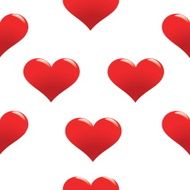 Red heart seamless pattern N2