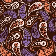 Seamless paisley texture for your design Endless pattern with p