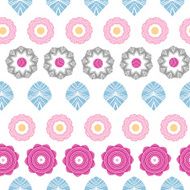 Vibrant floral stripes seamless pattern background