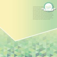 Abstract green geometric background with triangle