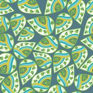seamless leaf pattern Abstract ornament N4
