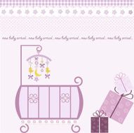 Baby girl shower invitation N4