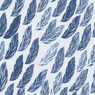 Seamless vector pattern with feathers N2