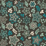 Colorful floral seamless pattern in cartoon style N16