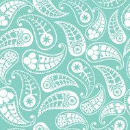Seamless paisley texture in blue vector