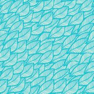 Vector Seamless winter texture with leaf in blue theme N3