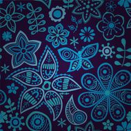 Colorful floral seamless pattern in cartoon style N20