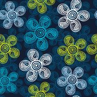 Colorful floral seamless pattern in cartoon style N22