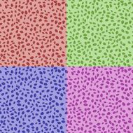 Set of Abstract Seamless Leaves Pattern Vector