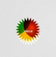 Colorful flower vector template