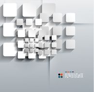 Vector 3d paper squares modern design