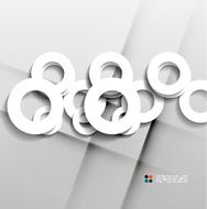 Vector modern 3d circles
