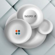 Vector 3d paper circles design