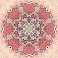 Abstract circular floral pattern