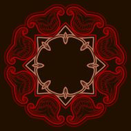 Patterned floor tile in oriental style N2