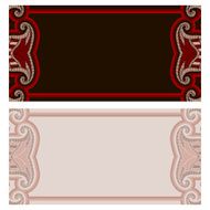 Greeting card with oriental pattern N5