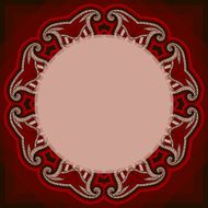 Greeting card with oriental pattern N7