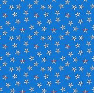 Seamless retro pattern of small flowers on blue background