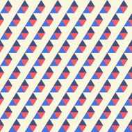 seamless pattern of blue red triangles on a light background