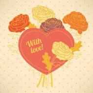 Valentine greeting card with heart