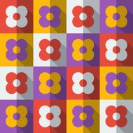 Background with abstract flowers in flat style N2