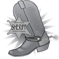 Sheriff Badge Boot