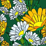 Seamless Pattern Flowers N5