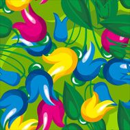 Seamless Pattern Flowers N11