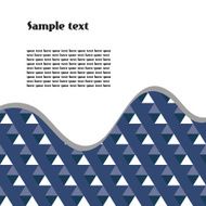 abstract background of the triangles on a blue