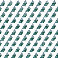 seamless pattern of the emerald triangle and floral plant ornament