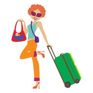young woman with suitcase N2