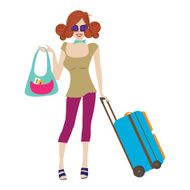 young woman with suitcase N3