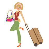 young woman with suitcase N8
