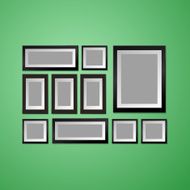 Wall with empty Picture Frame Vector