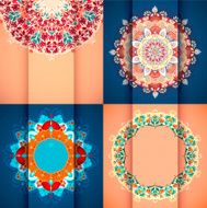 Colorful decorative round background pack