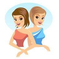Beautiful Girls Vector illustration