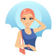 Beautiful Business Woman Vector illustration