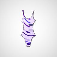 female swimsuit isolated on white background N42