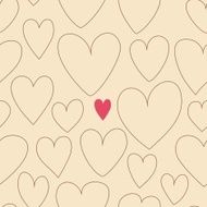 Seamless pattern of valentine&#039;s hearts