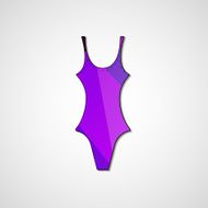 female swimsuit isolated on white background N44