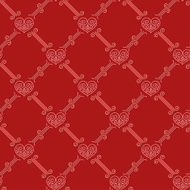 Ornamental seamless pattern with hearts