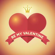 Vintage Valentines Day hipster card with heart