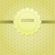 Green invitation card
