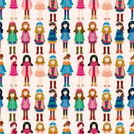 seamless lady pattern N2