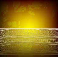 Template frame design for card with lace ribbon