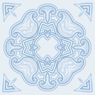 Patterned floor tile in oriental style N10