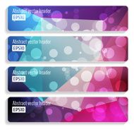 Abstract vector header banners N67